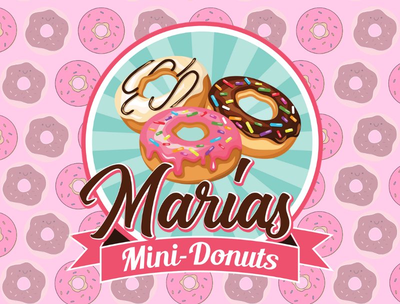 Vintage Farben 311891 Marias Mini Donuts Logo Design