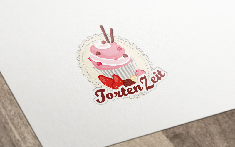 Illustration Logo-Design Bäckerei TortenZeit 212221