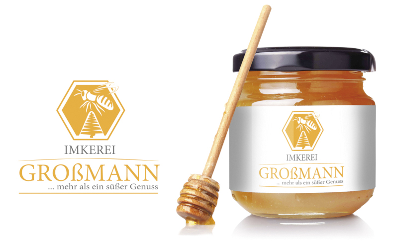 Imkerei-Großmann-Imker-Logo-Desingner