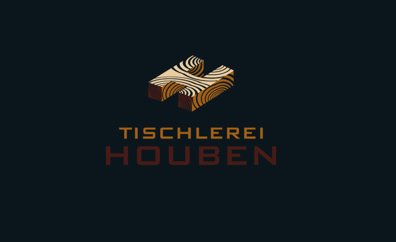 Tischler Logo geometrisch Tischlerei Houben