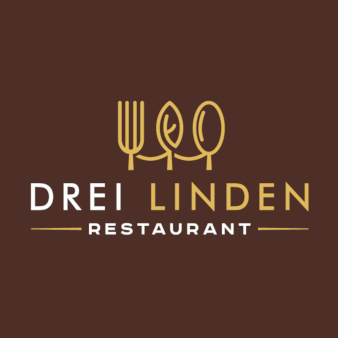 Drei-Linden-Restaurant-Flat-Logo-Design