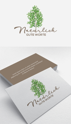 Natürlich gute Worte Logo und Visitenkarte