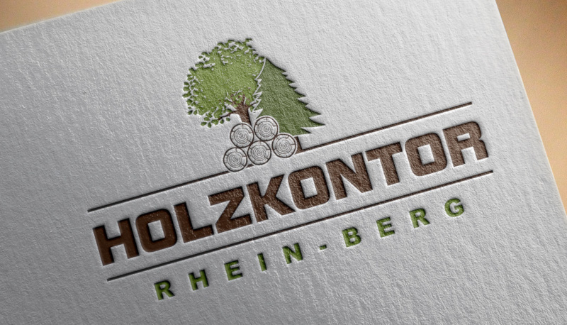 Holzkontor-Forstbetrieb-Baum-Logo-Design