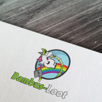 Regenbogen Logo Design Bambus Loot