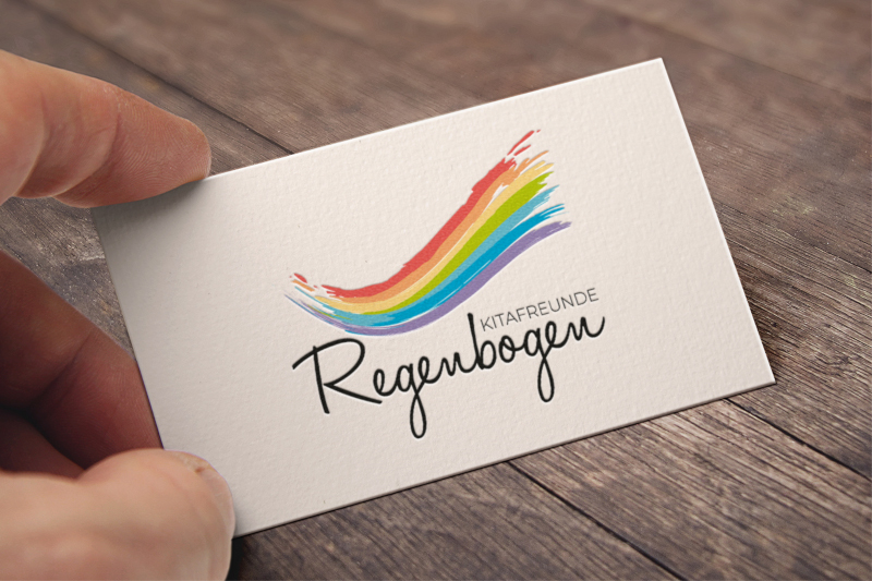 Individuelles Kennzeichen im Design: Regenbogen (längs)