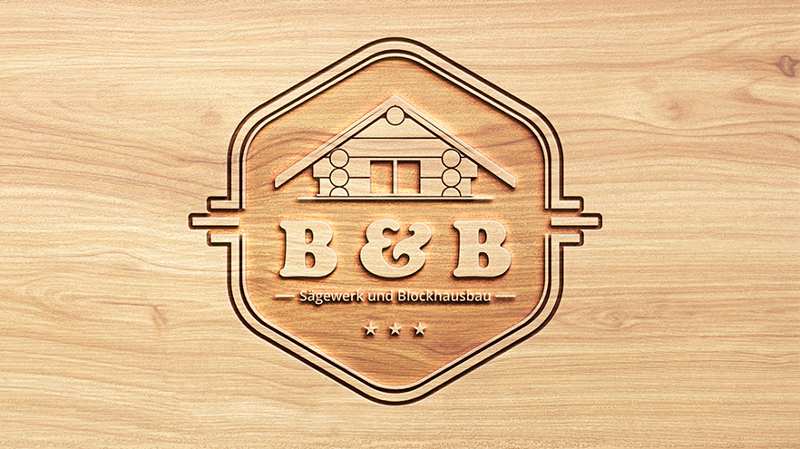 Haus Logo, B & B Sägewerk und Blockhausbau