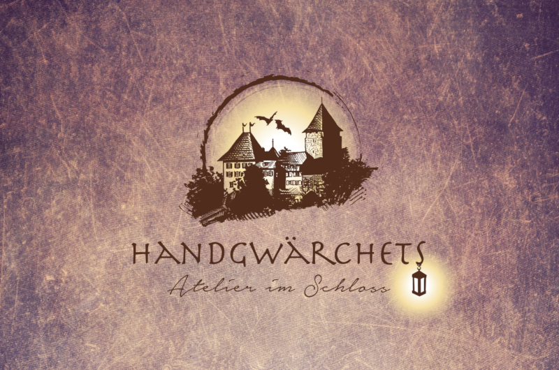 Handgwärchtes Atelier Kreatives Logo Illustration