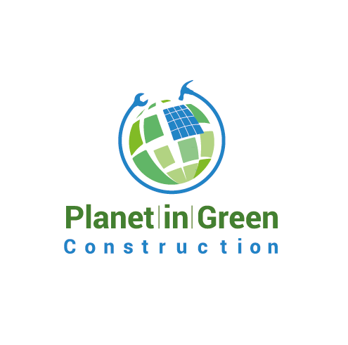 Erde Logo für Planet in Green Construction