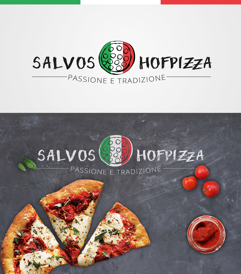 Pizza Logo für Salvos Hofpizza