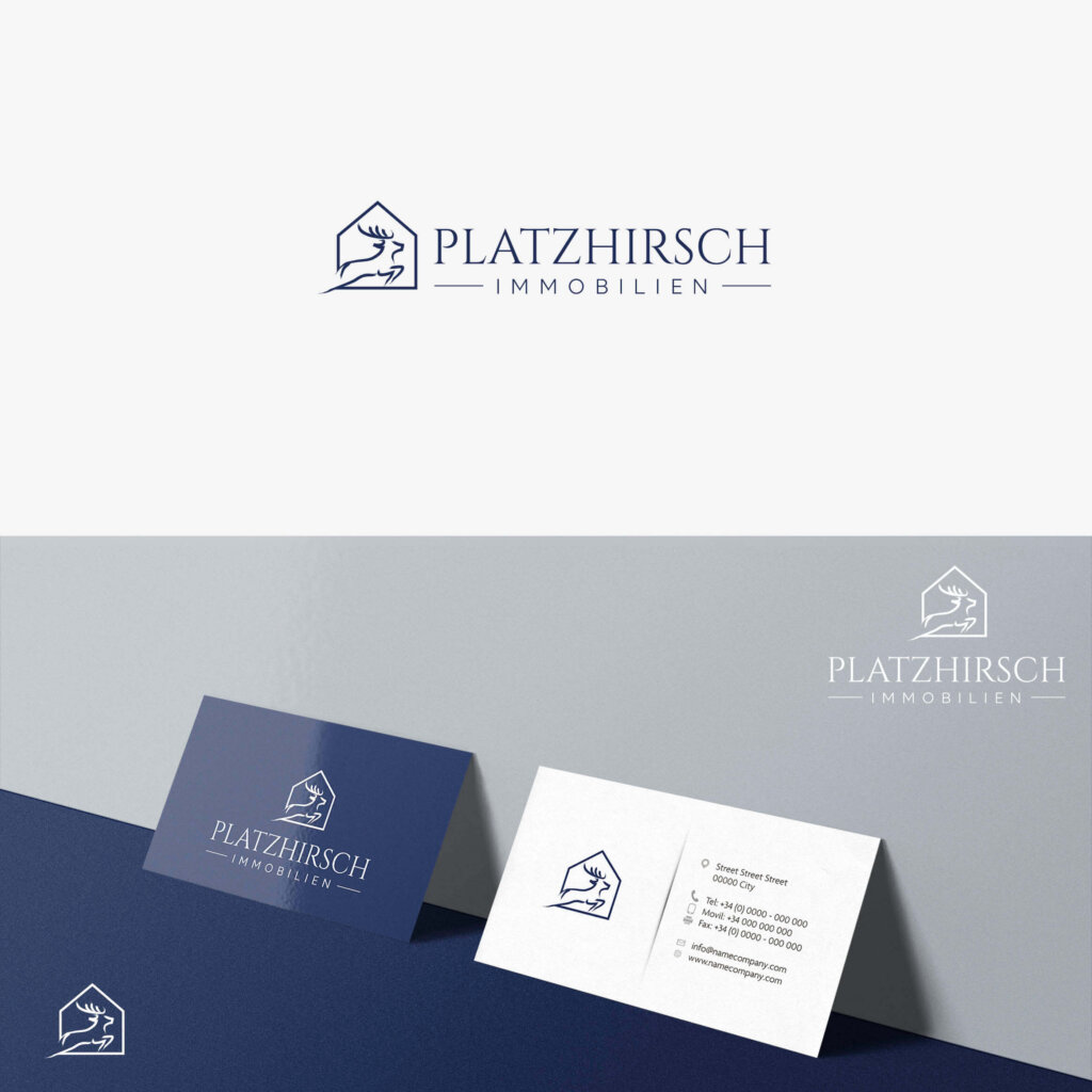 visitenkarte immobilienmakler von platzhirsch
