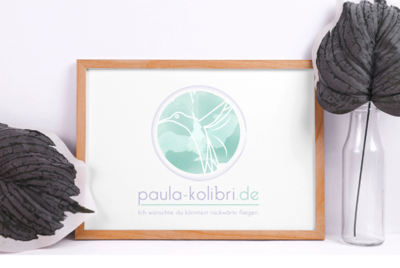 Paula Kolibri Logo mit Farbverlauf 