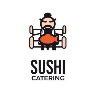 Sushi Catering Logo-Design Sushi