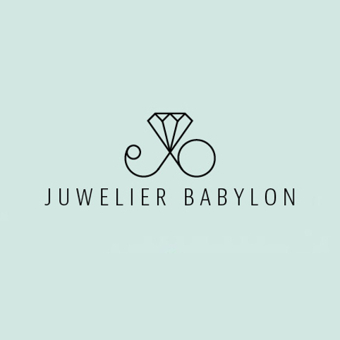 Logo-Design mit Diamant für Juwelier Babylon