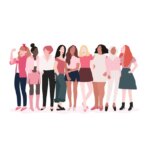 Female Power.Eine Gruppe von Frauen