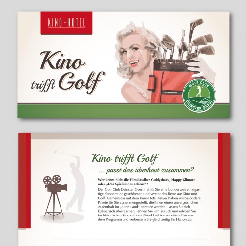 Flyer-Design - Kino trifft Golf