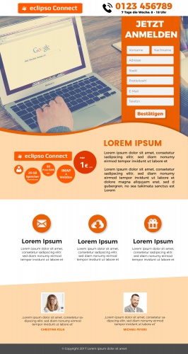 Responsive Landingpage für Marketingkampagne