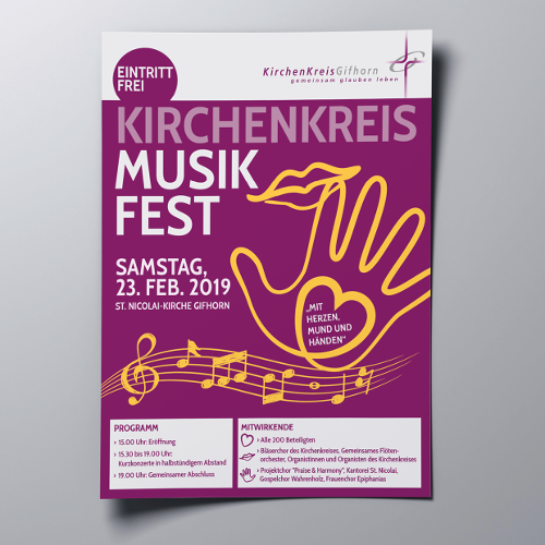 Für das Kirchenkreismusikfest wird ein Plakat gesucht