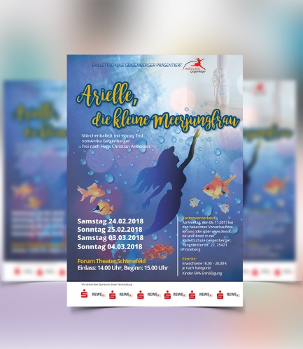 Große Kinderballett-Theateraufführung benötigt ein tolles Plakat-Design