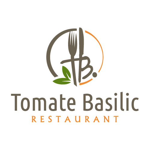 Logo-Design für das Restaurant Tomate Basilic