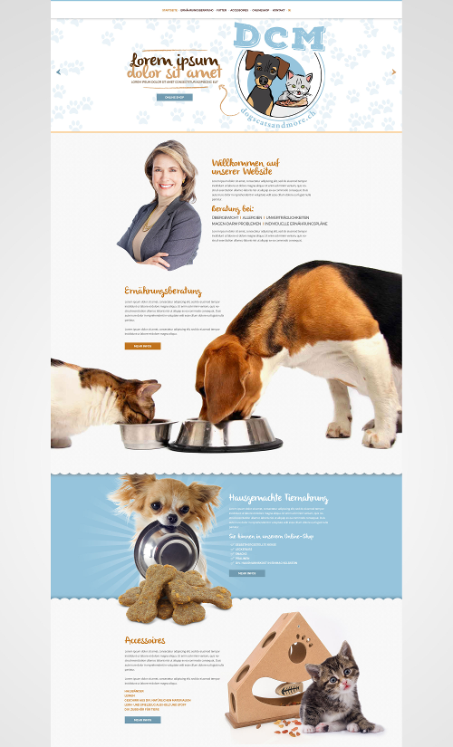 Webdesign für Hunde- und Katzenernährungsberatung