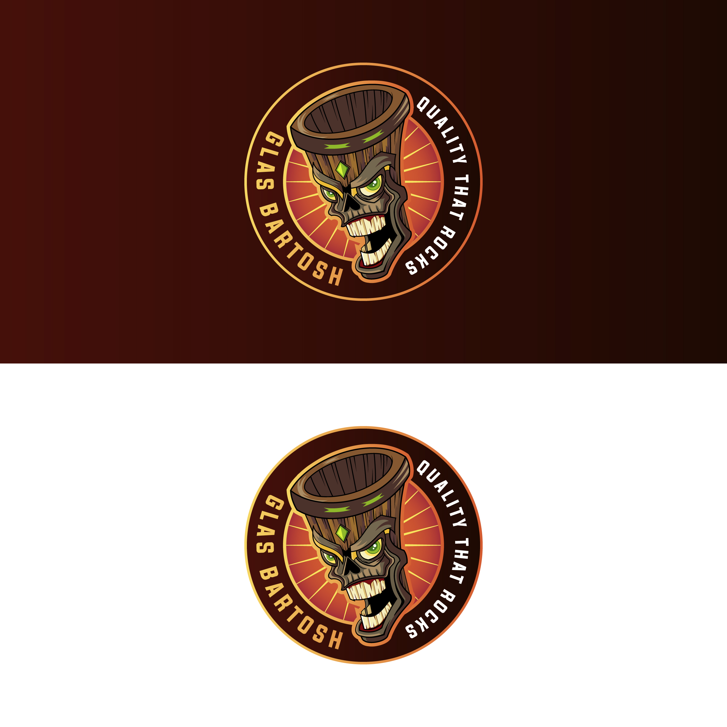 Logo-Design für flippige Glaserei