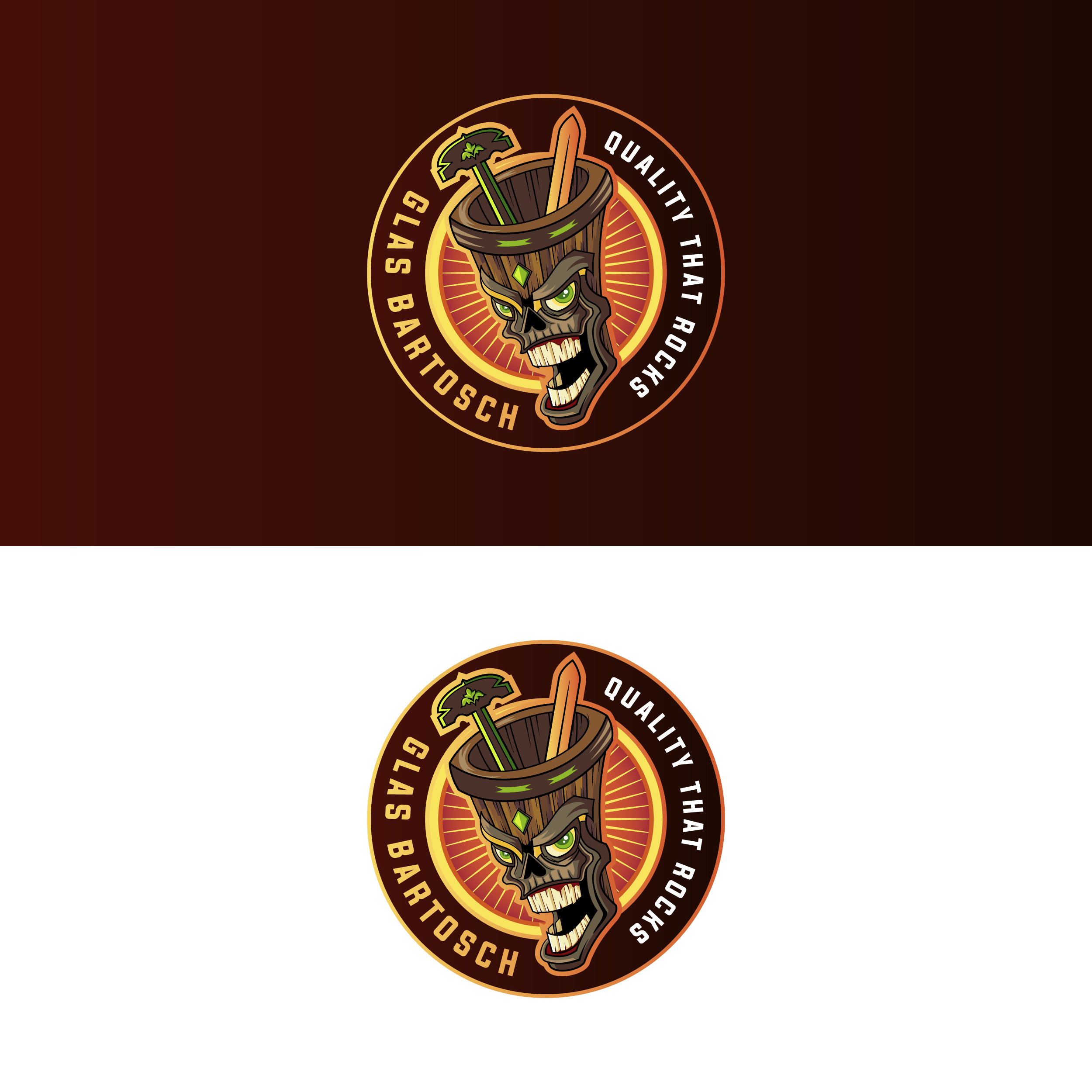 Logo-Design für flippige Glaserei