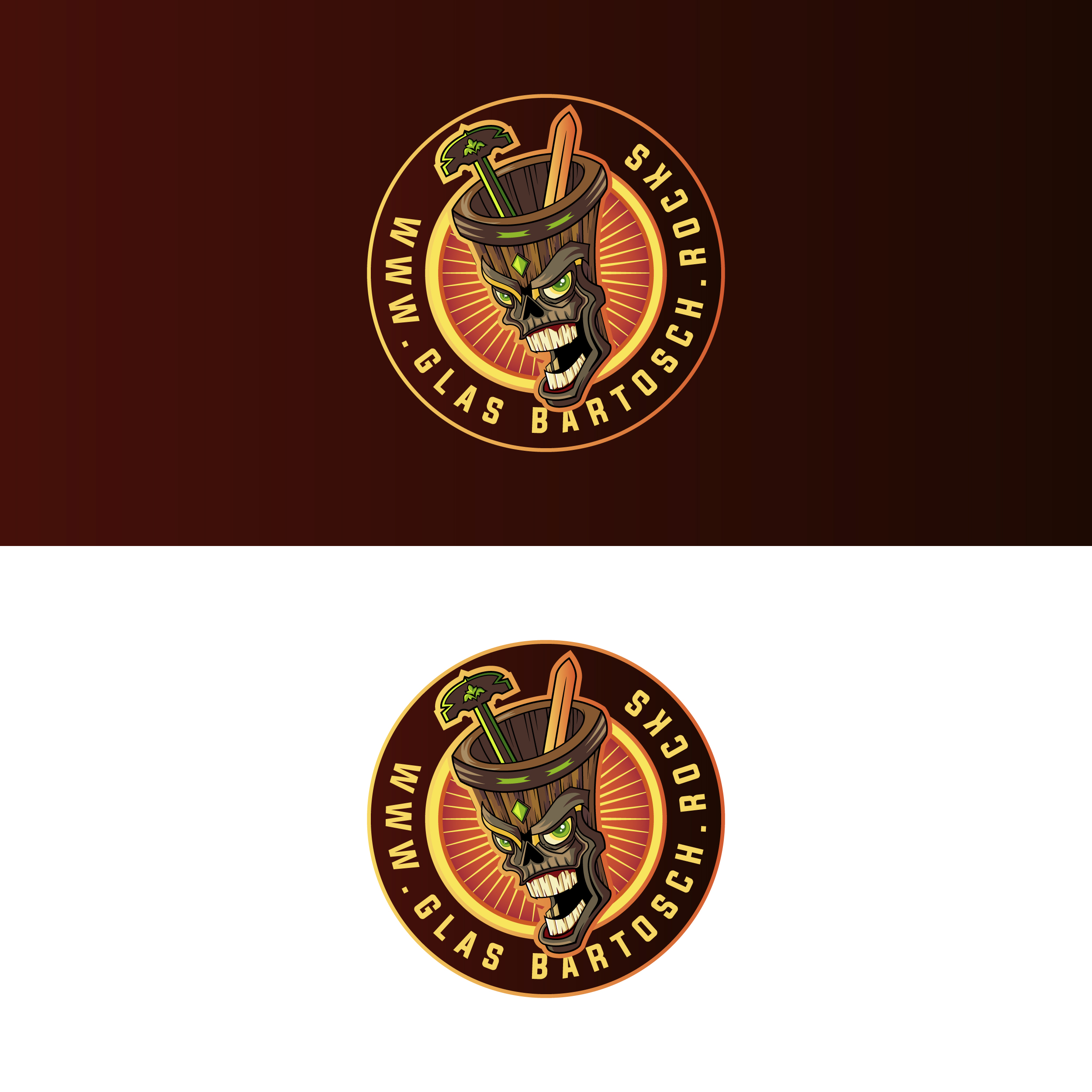 Logo-Design für flippige Glaserei