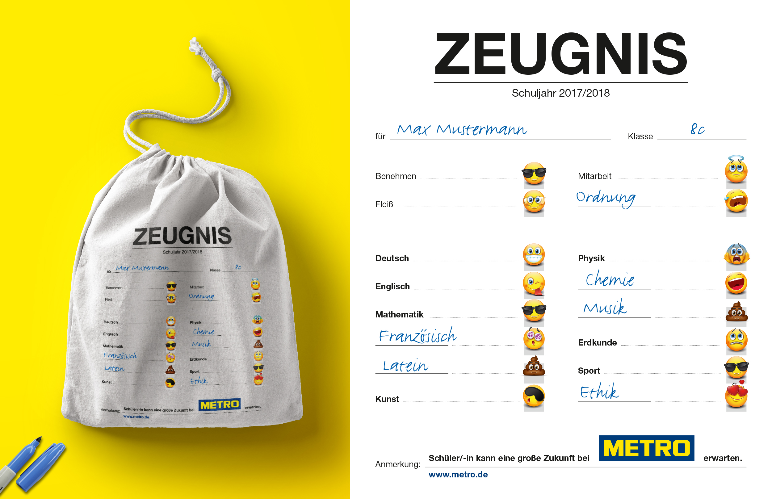 Merchandising für Schülermarketing