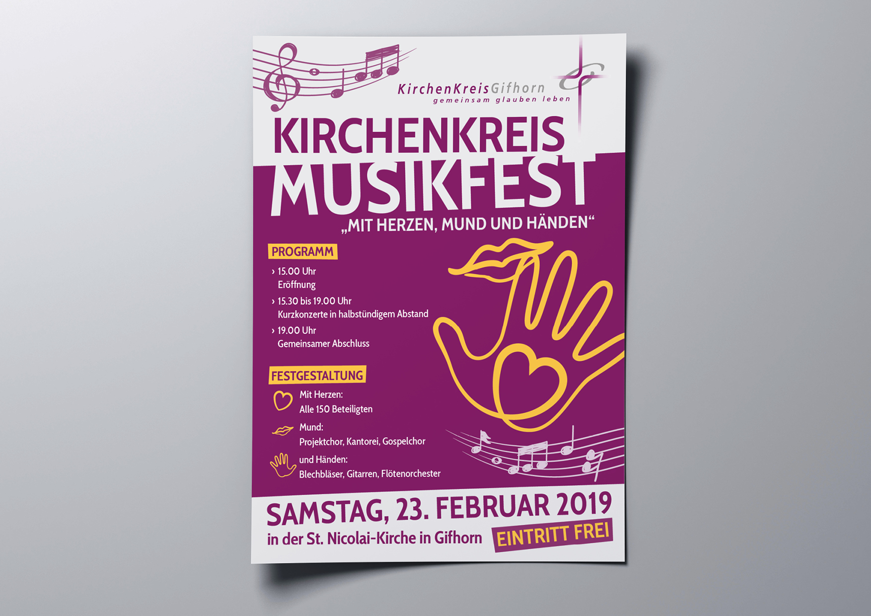 Für das Kirchenkreismusikfest wird ein Plakat gesucht