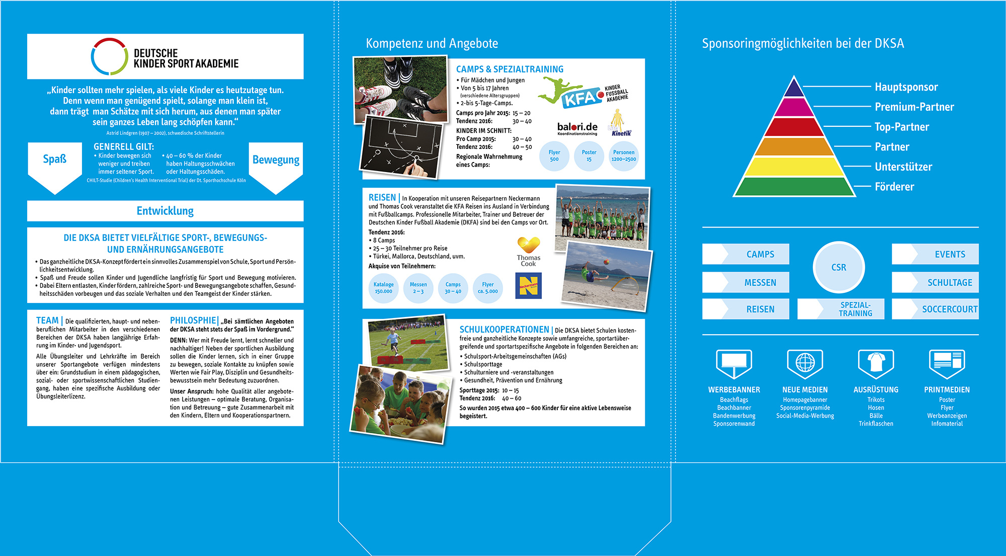 Sponsorenmappe für die Deutsche Kinder Sport Akademie