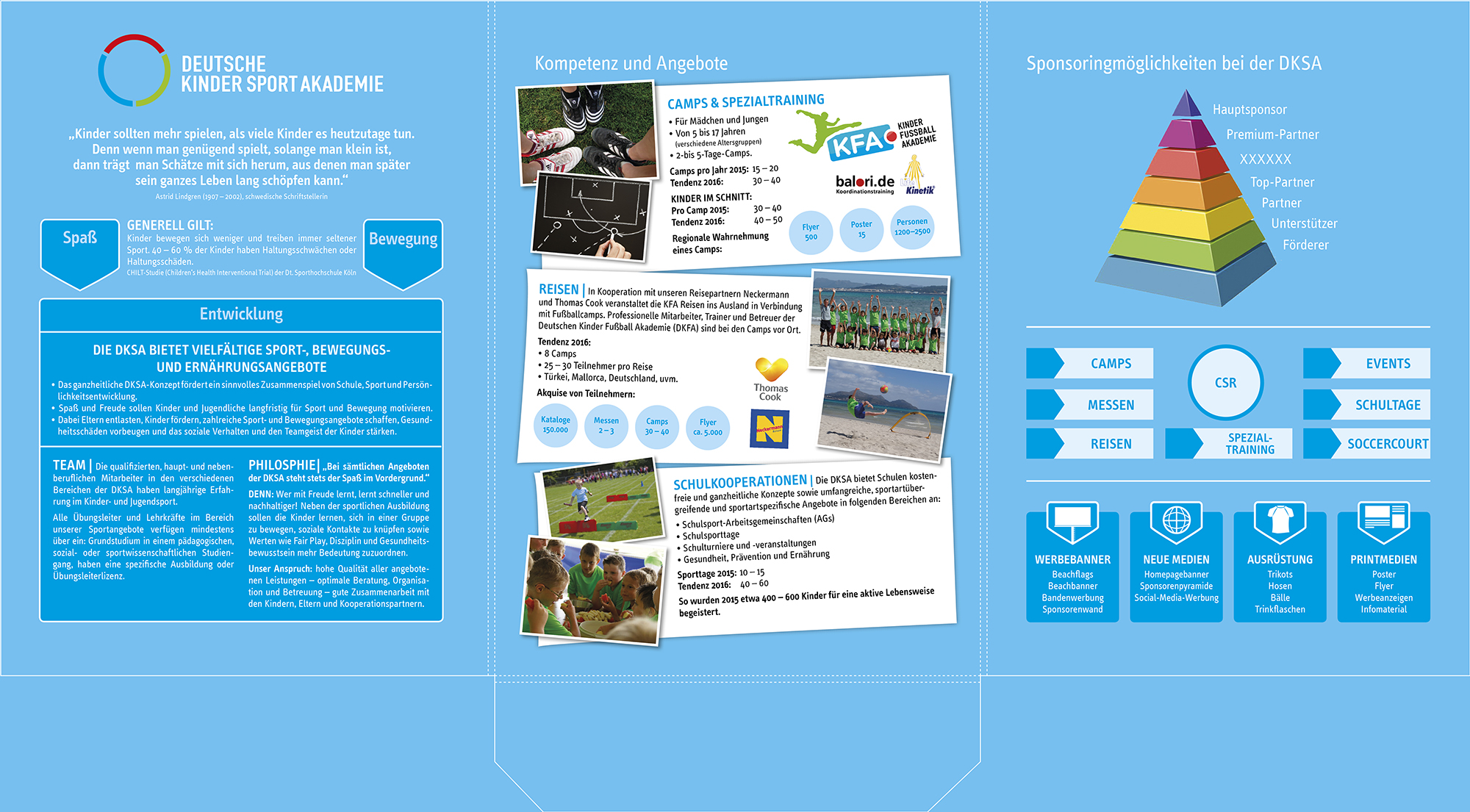 Sponsorenmappe für die Deutsche Kinder Sport Akademie