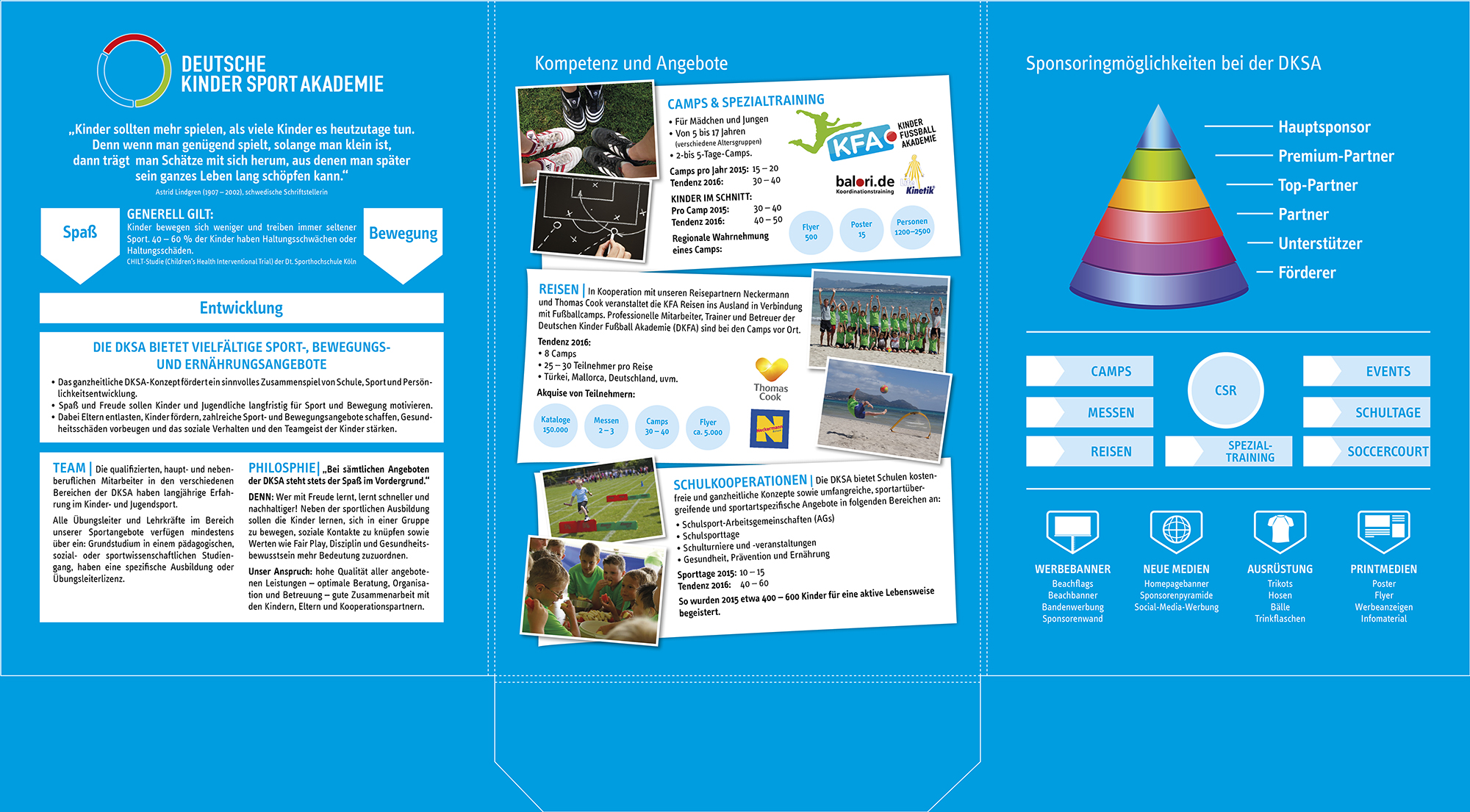 Sponsorenmappe für die Deutsche Kinder Sport Akademie