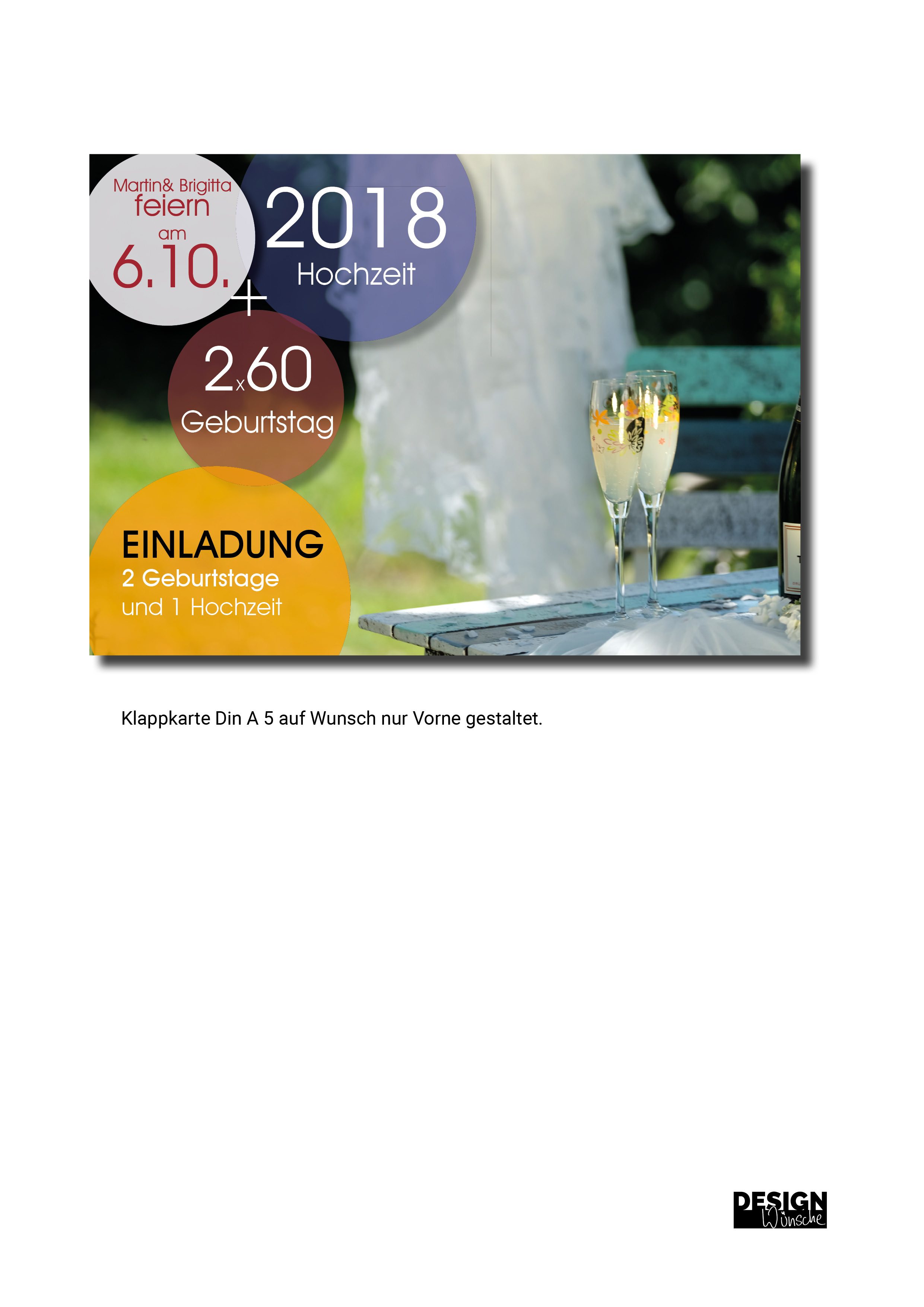 Einladungskarten-Design für Ehepaar