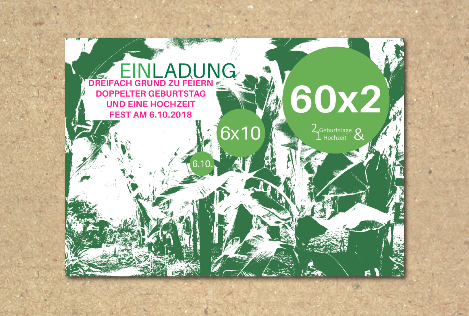 Einladungskarten-Design für Ehepaar