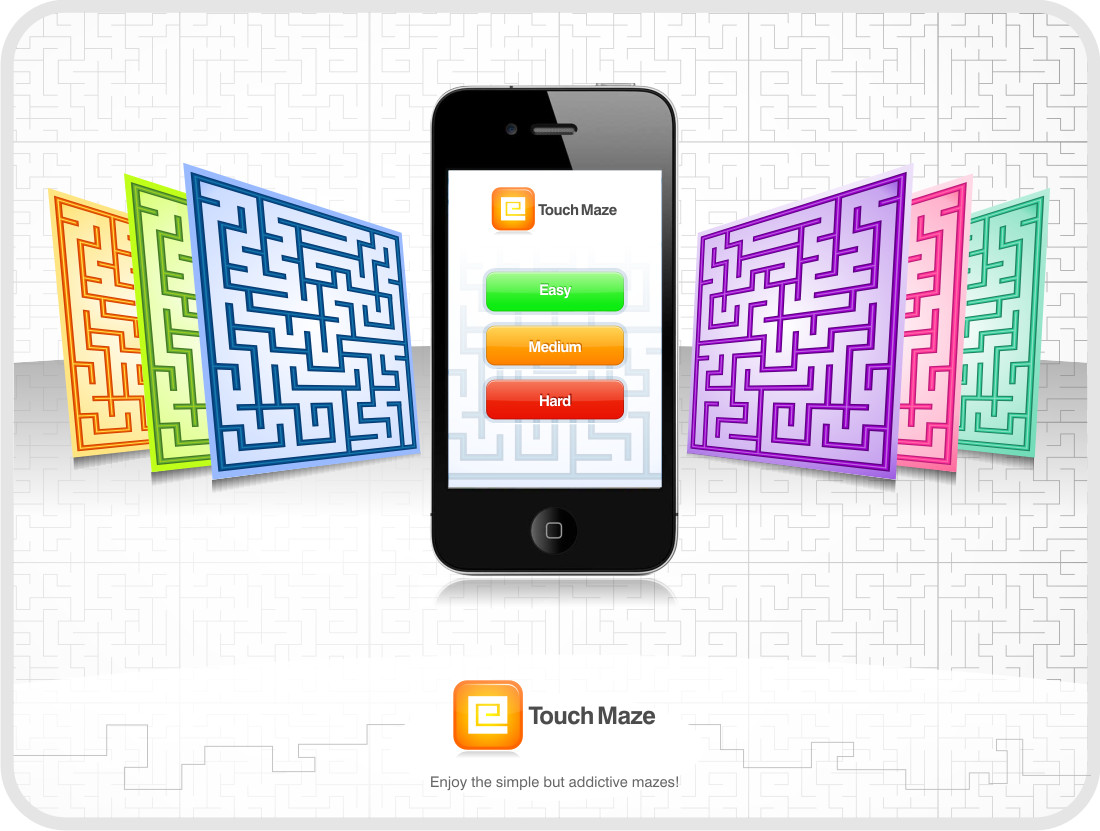 Maze iPhone app UI and icon