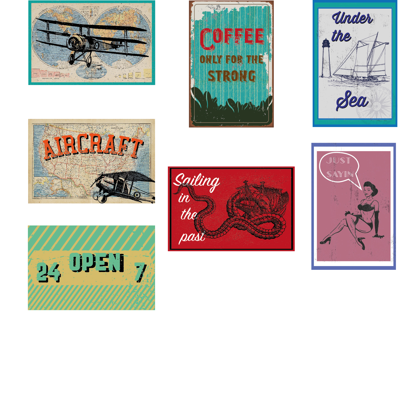 Magnete mit Vintage-/Nostalgielook oder sonstige coole Designs