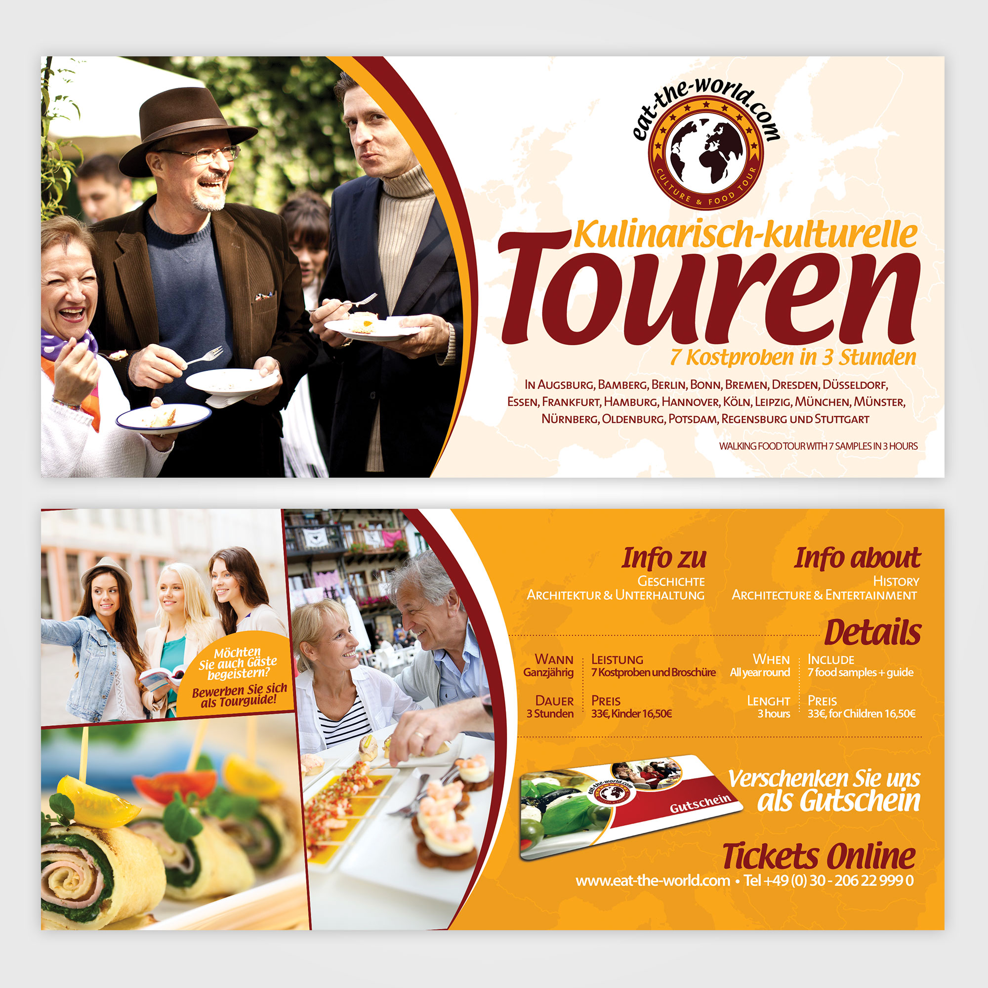 Flyer designen DIN lang (9,8 x 21 cm): food/ event