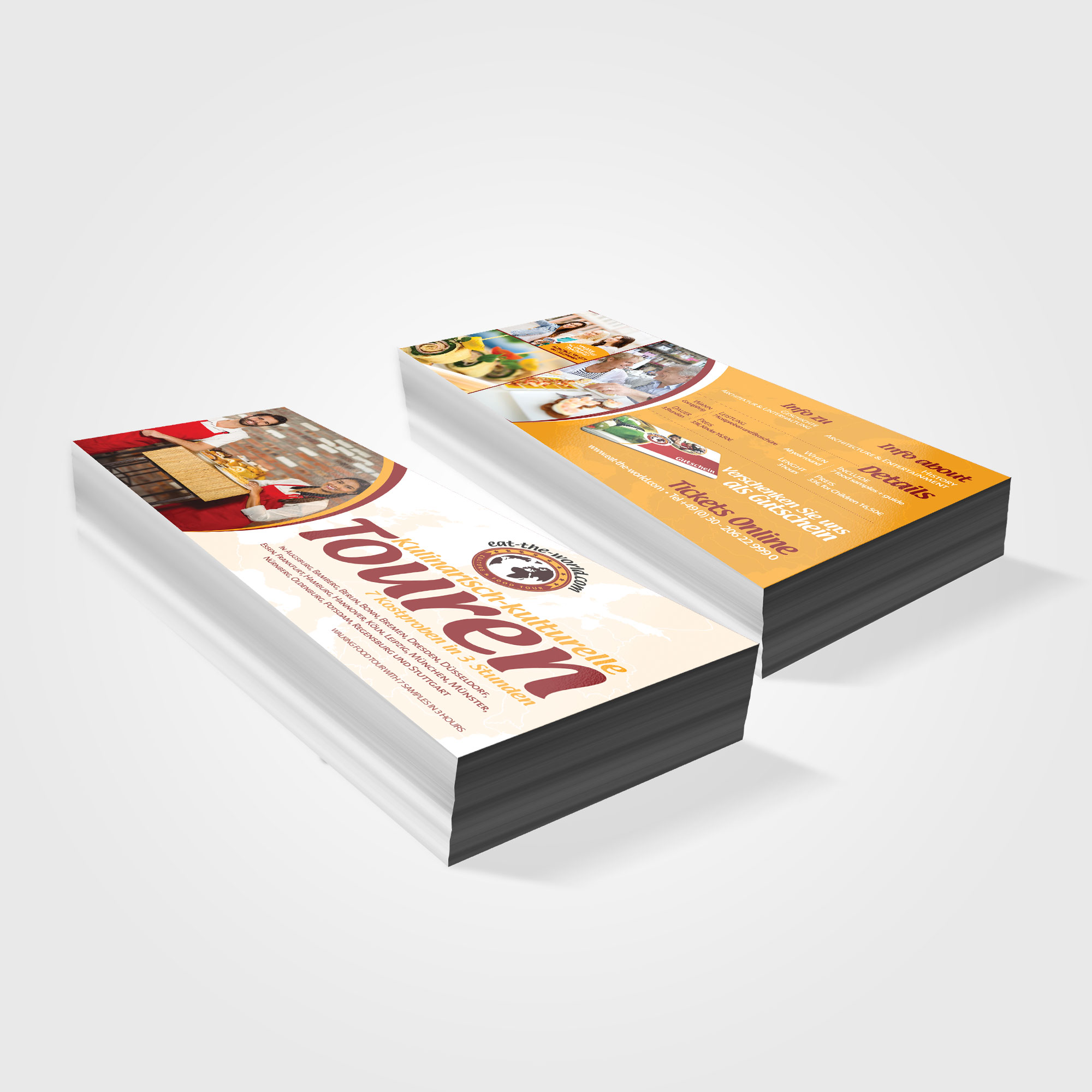 Flyer designen DIN lang (9,8 x 21 cm): food/ event
