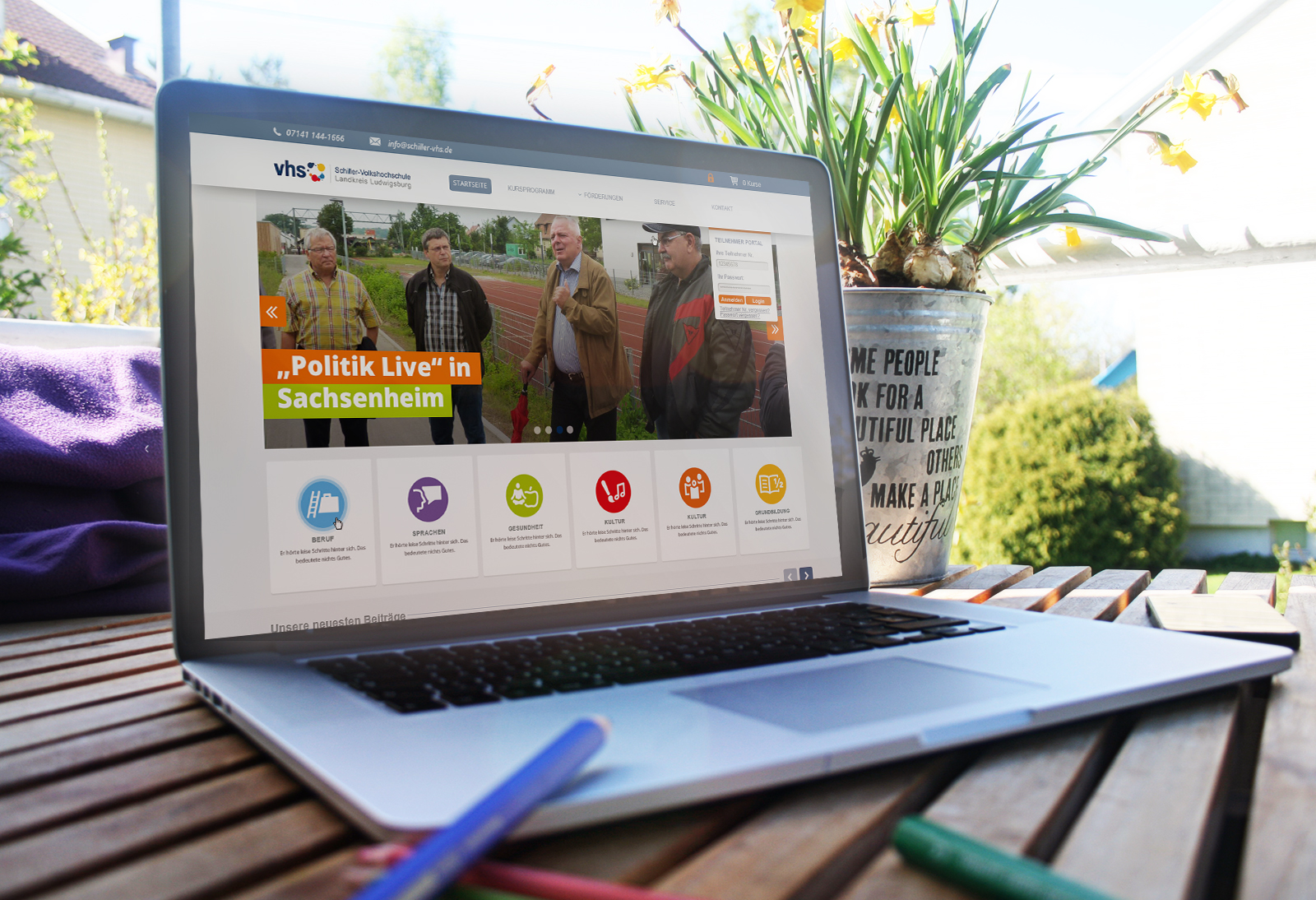 Schiller-Volkshochschule Kreis Ludwigsburg sucht neues Webdesign