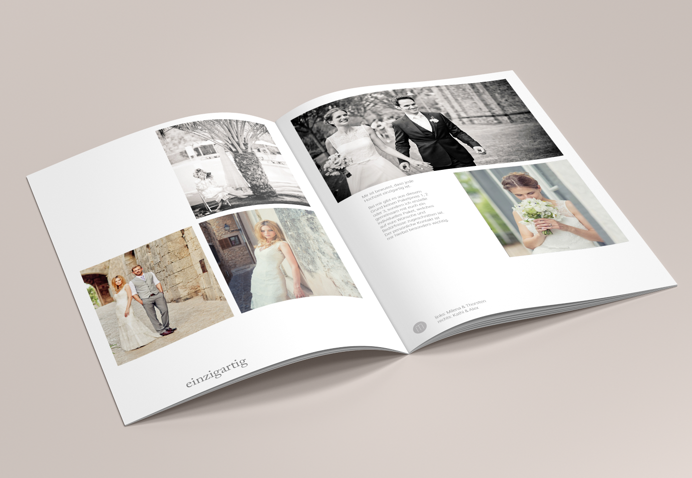 Eyecatcher-Broschüre für Hochzeitsfotografen