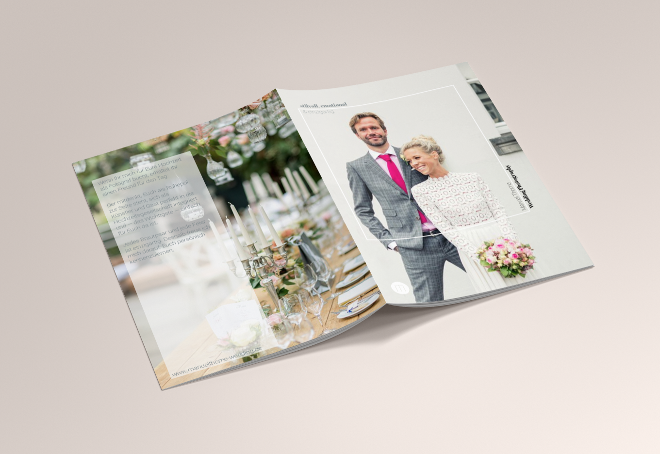 Eyecatcher-Broschüre für Hochzeitsfotografen