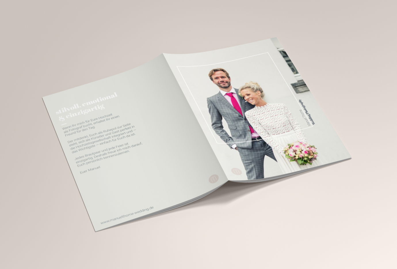Eyecatcher-Broschüre für Hochzeitsfotografen