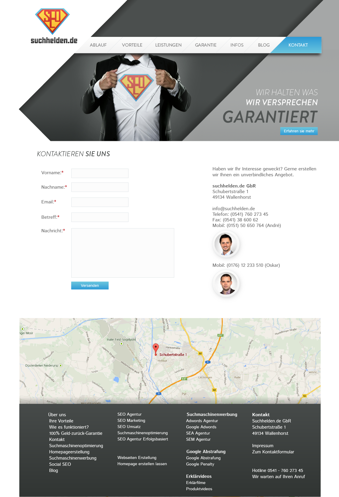 SEO Agentur www.suchhelden.de - Webseite soll neu designed werden (Start- und Unterseite)
