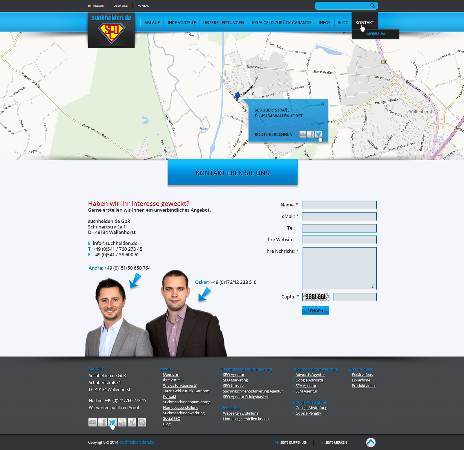 SEO Agentur www.suchhelden.de - Webseite soll neu designed werden (Start- und Unterseite)