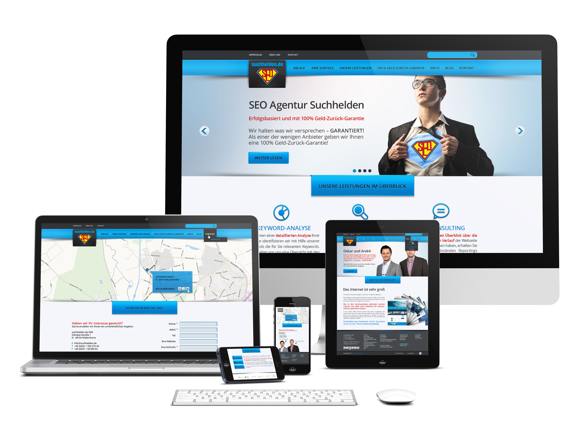SEO Agentur www.suchhelden.de - Webseite soll neu designed werden (Start- und Unterseite)