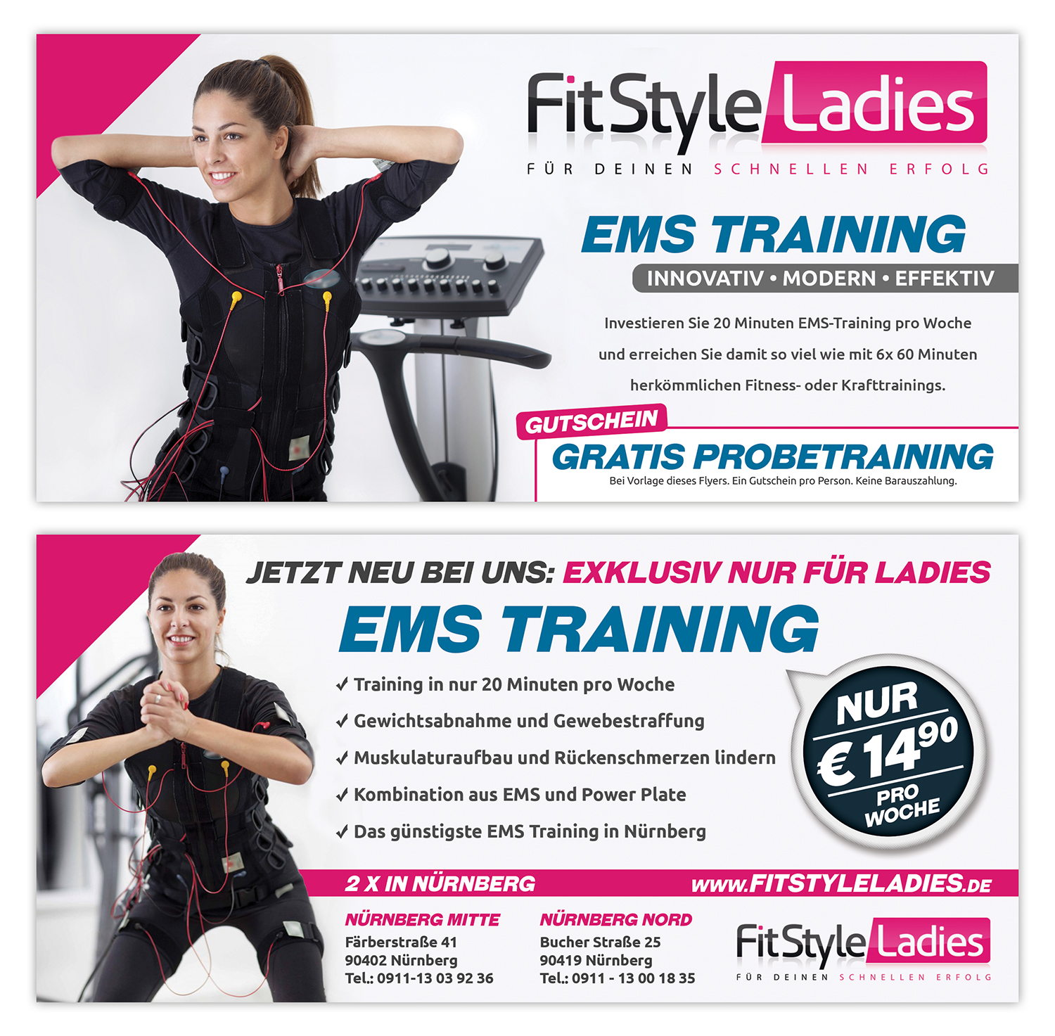 Flyer-Design für EMS Training