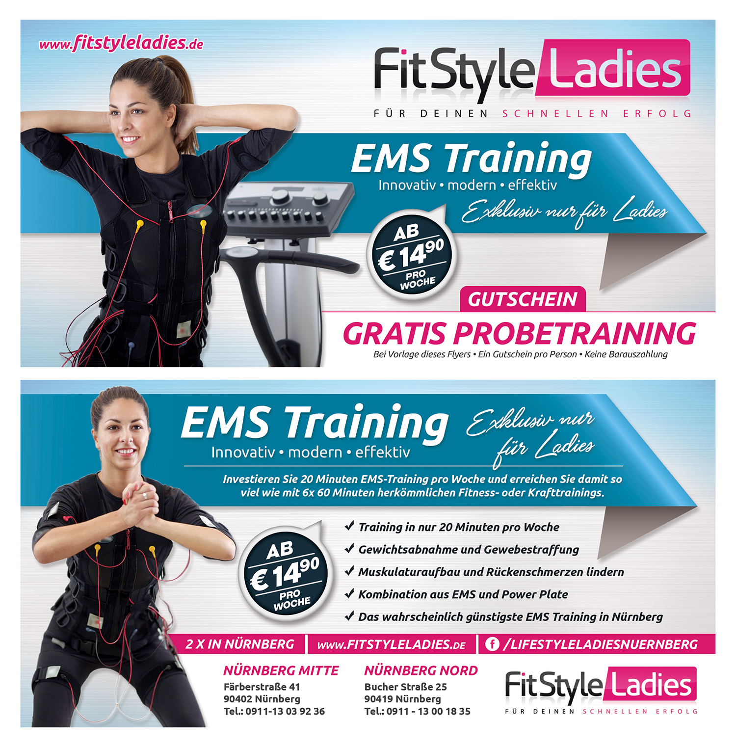 Flyer-Design für EMS Training