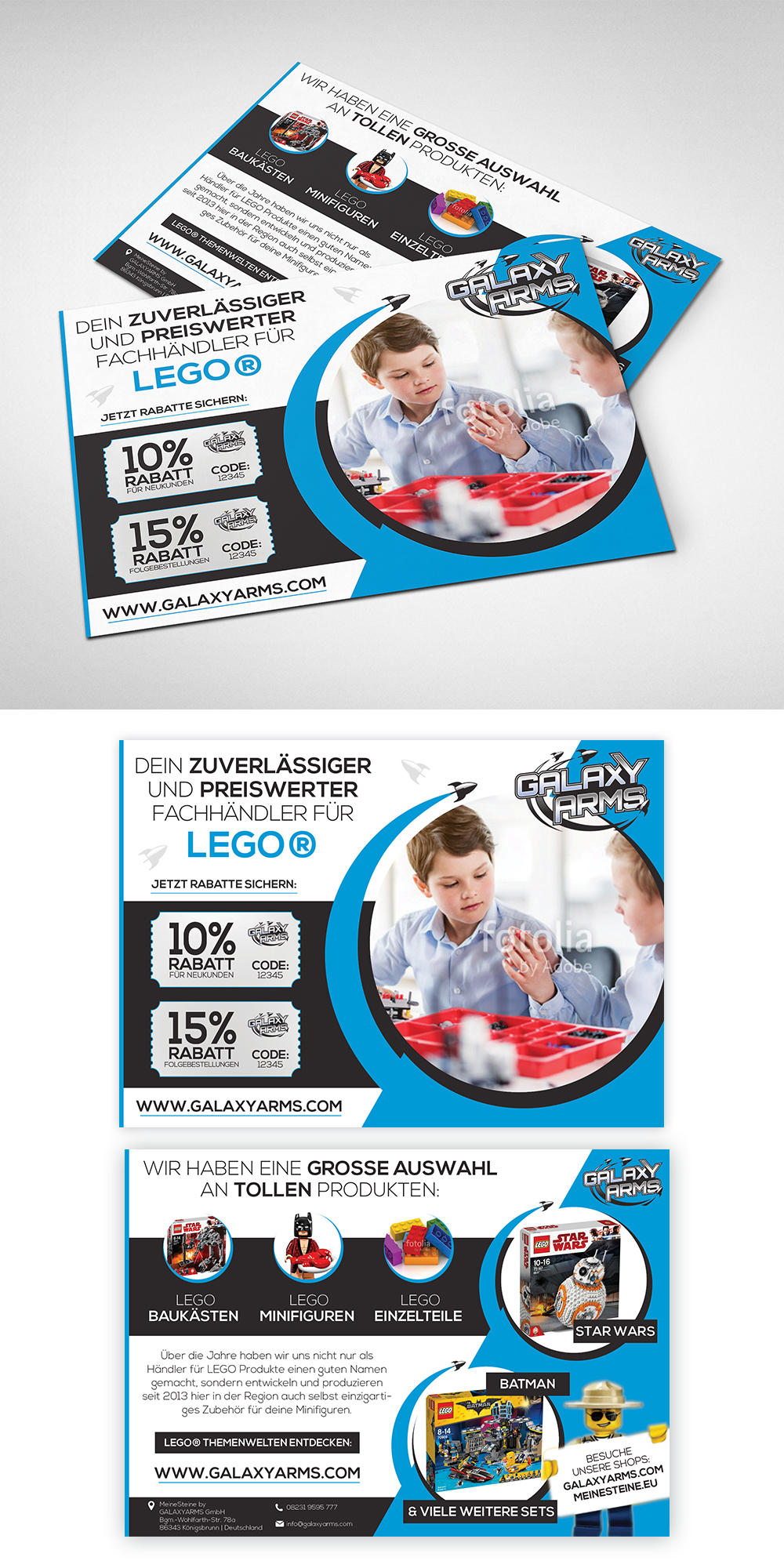 Flyer-Design für Onlineversandhandel von Spielwaren