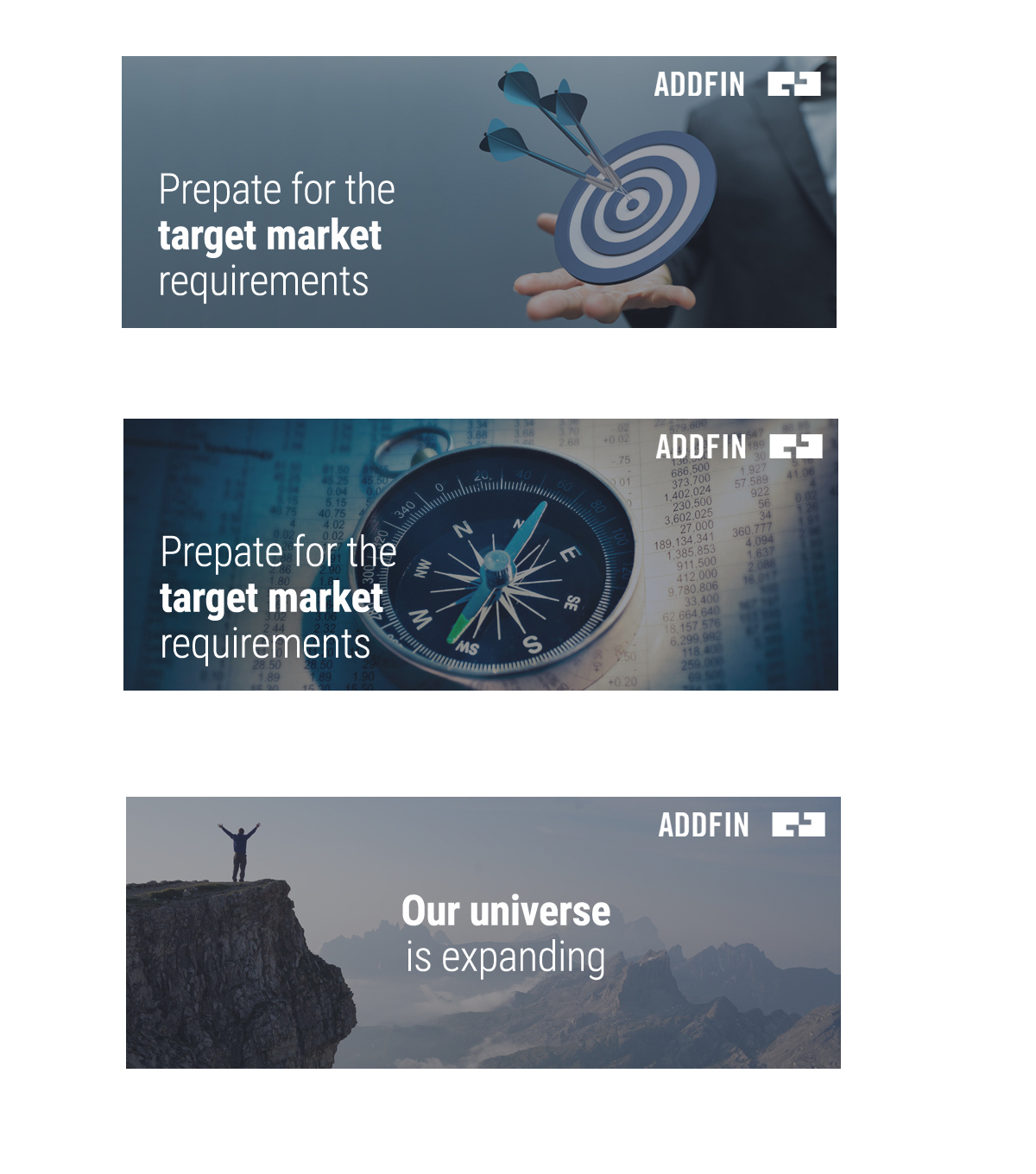 Banner Design für  Software für Finanzintermediäre