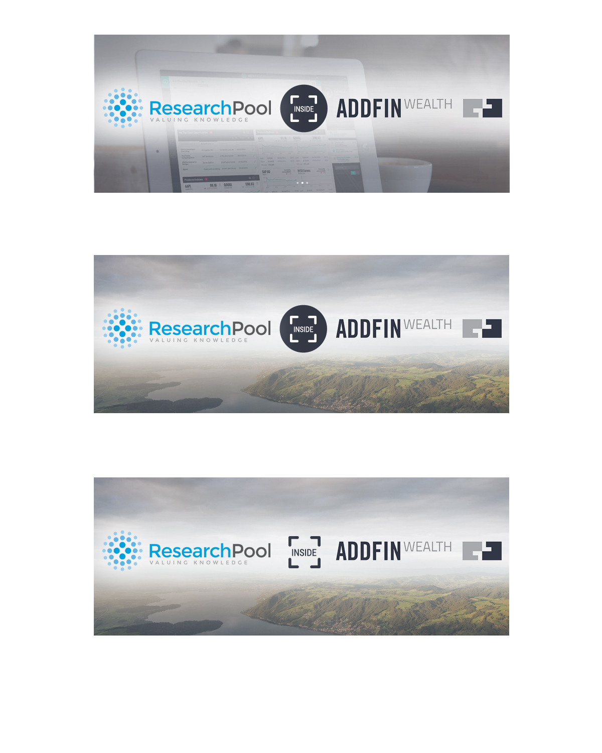 Banner Design für  Software für Finanzintermediäre